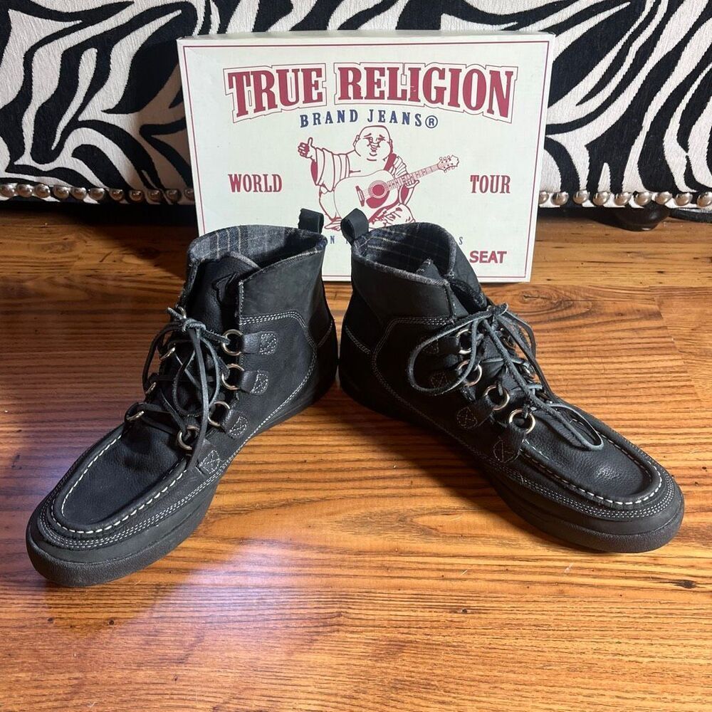 True Religion Mens Chukka Leather Ankle‎ Boot Shoe Sz 11.5 With Box